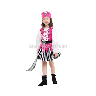Child/Kids Girl Pirate Skull and Crossbones Smiffys Fancy Dress Costume