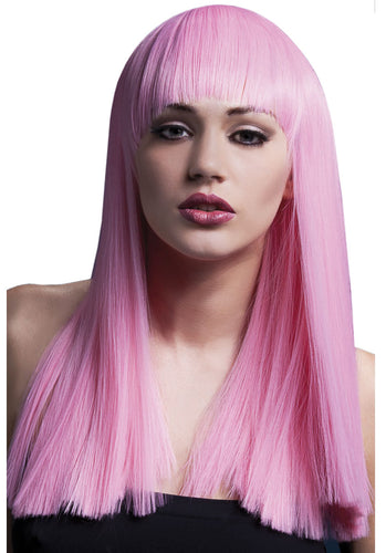 Fever Alexia Wig Baby Pink Long Blunt Cut with Fringe 19inch/48cm