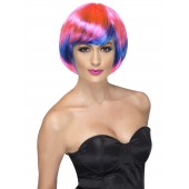 Funky Babe Wig Blue & Pink Layered