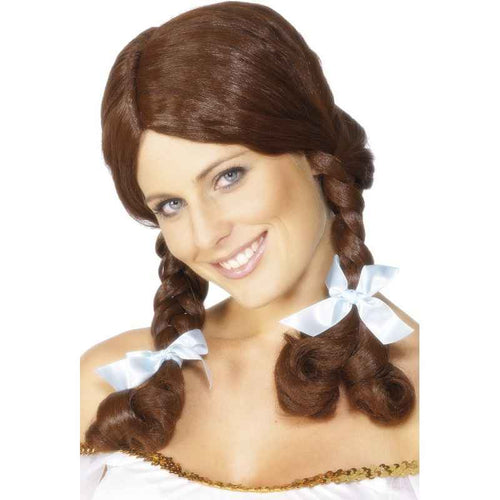 Country Girl Wig Brown Plaited